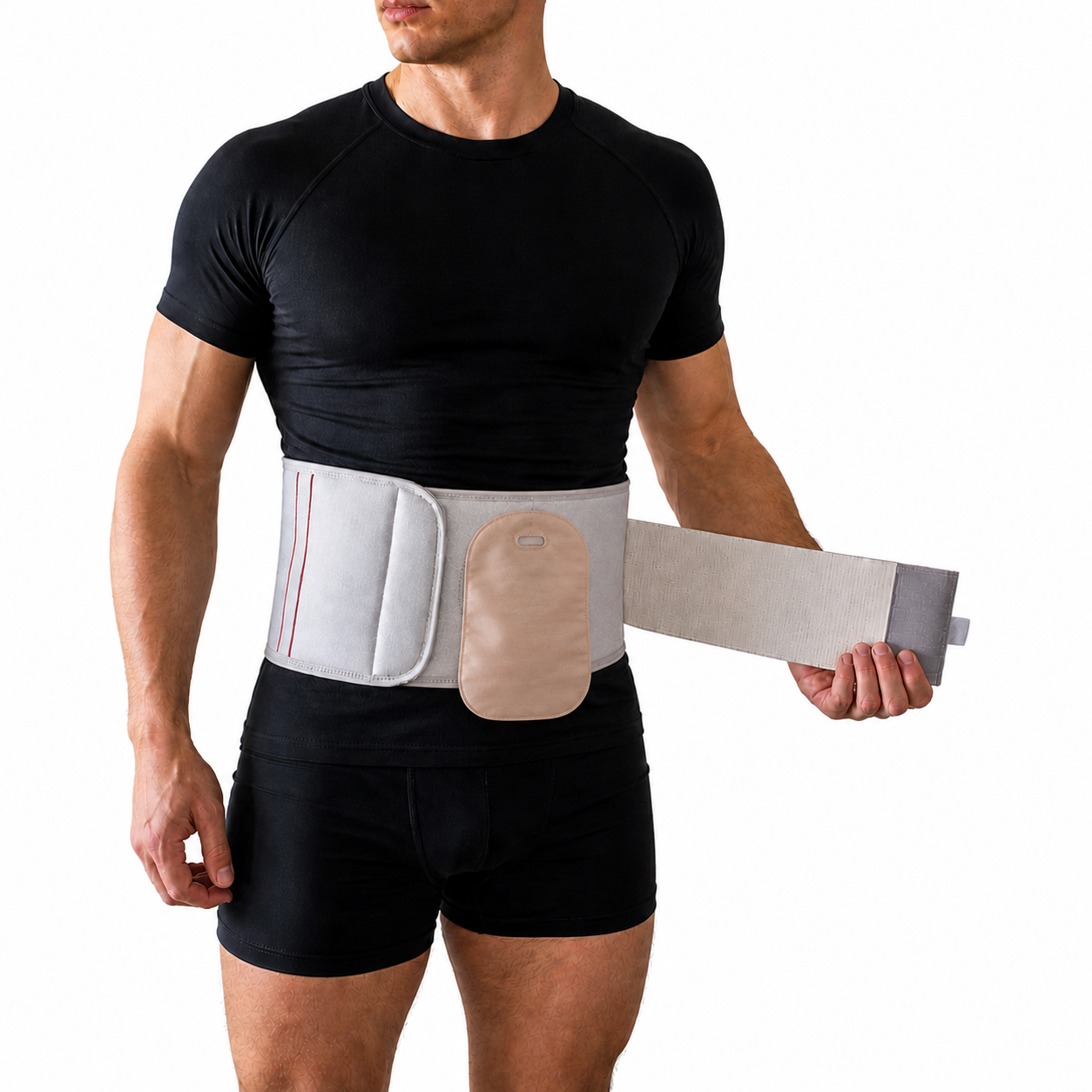 FlexaMed Ostomy Belt – Adjustable Ostomy Pouch Support Belt for Men & Women