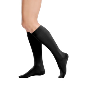 Recommended for the treatment of chronic venous insufficiency, varicose veins, heavy foot syndrome, leg swelling and edema Anti-embolism compression stockings increase blood flow and prevent swelling, especially during long flights, sitting or standing for long periods of time.  Tonus Elast compression socks are also useful during pregnancy and postpartum to minimize swelling in ankles feet and calves.  Made of soft microfiber for comfortable everyday stockings. Trouser sock style.  OKEO-TEX Standard 100 
