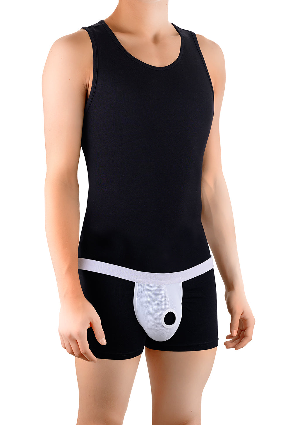 Flexamed Hernia Gear Suspensory Scrotal Support | For Enlarged Scrotum, Hydrocele, Prostate and Vasectomy Relief | With or Without  Leg Straps