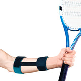 Use the Tennis and Golf Elbow Splint for tennis and golfer's elbow lateral and medical epicondylitis, tendonitis, and swelling Helps provide firm, stabilizing protection, relief and compression to the elbow Unique dual elastic straps for wrist and forearm Rigid metal stays between straps helps reduce vibration One size - Adjustable - use on left or right arm