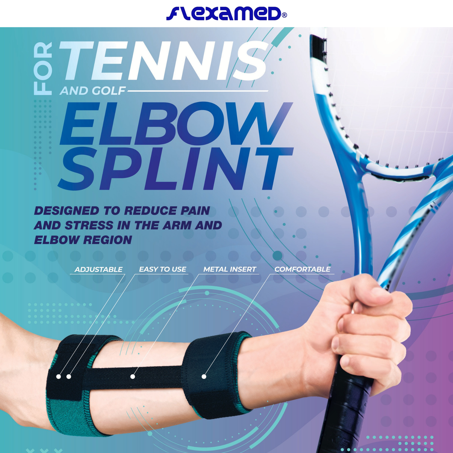 FlexaMed Tennis and Golfer's Elbow Splint
