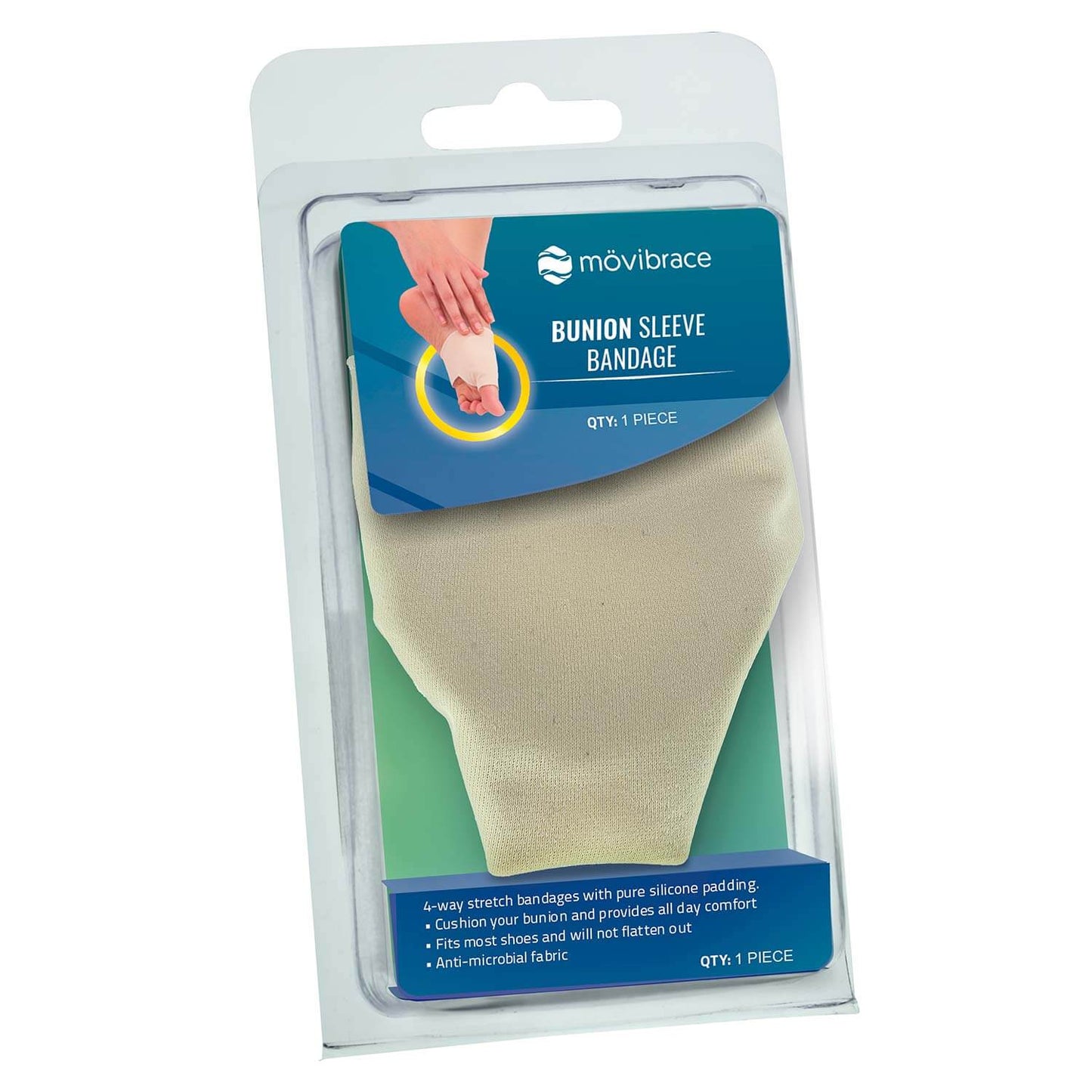 MoviBrace Bunion Sleeve Bandage with Silicone Padding