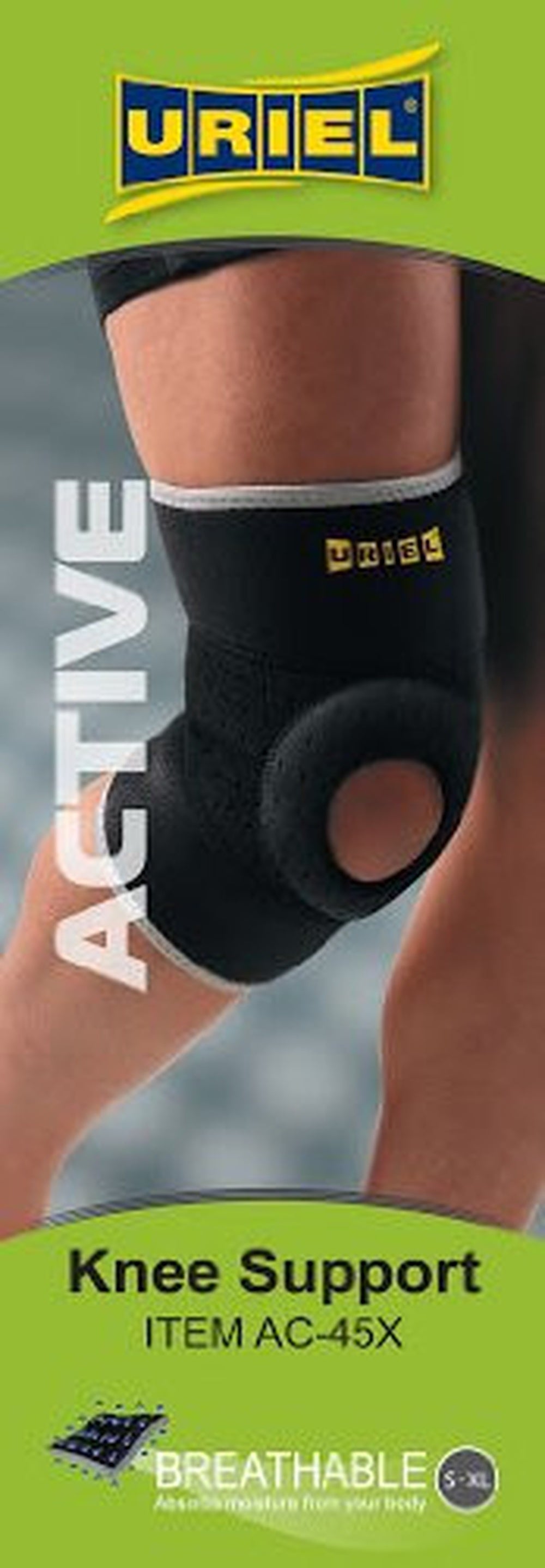 Uriel Active Adjustable Neoprene Knee Support with Open Patella (One Size Fits S-l)