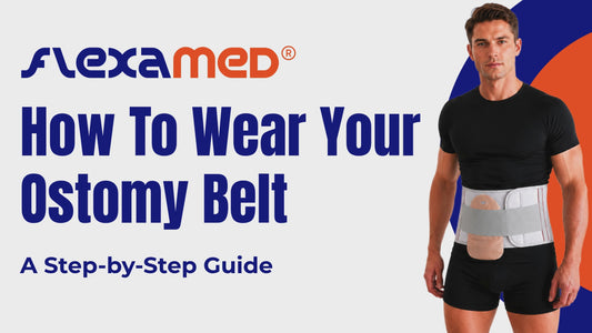 FlexaMed Ostomy Belt – Adjustable Ostomy Pouch Support Belt for Men & Women