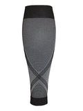Graduated Compression Ankle to Knee Open Toe Grey Black Tonus Elast Activ used by people suffering from calf injuries, shin splints, calf cramps and pain, achilles tendon injuries,  Tonus Elast Activ Compression Leg Sleeves from Ankle to Knee 18-21 mmHg | Regular & Tall Length  FlexaMed for weekend warriors. Tonus Elast Compression Leg Sleeve conforms to STANDARD 100 by OEKO-TEX®  