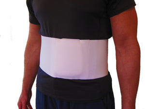 Hernia Gear by Flexamed.  FlexaMed umbilical hernia belt/truss, 6" 8" or 10" provides relief from abdominal pain associated with an umbilical hernia. The umbilical hernia belt/truss provides significant relief from abdominal pain associated with an umbilical or navel hernia Foam pad adds rigidity, padding, and provides a non-elastic zone that helps to direct compression on the hernia Cotton/elastic blend provide breathable, comfortable support Dual Velcro strips ensure positive closure and adjustment