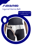 FlexaMed Inguinal Hernia Belt, Measure your hip circumference.  Small 26-30, Medium 32-36, Large 38-42, XL 44-48