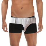 FlexaMed Inguinal Groin Hernia Belt - White | Made in USA | Left, Right or Bilateral Inguinal Hernia Compression.  The Inguinal Hernia Belt is designed to provide relief from a reducible inguinal hernia in your groin - post or pre-surgery Provides constant, comfortable and adjustable pressure to the hernia Over-the-brief style of hernia support truss, worn inconspicuously under clothing - may be used while bathing or swimming Get relief from a reducible inguinal hernia with the inguinal groin hernia be