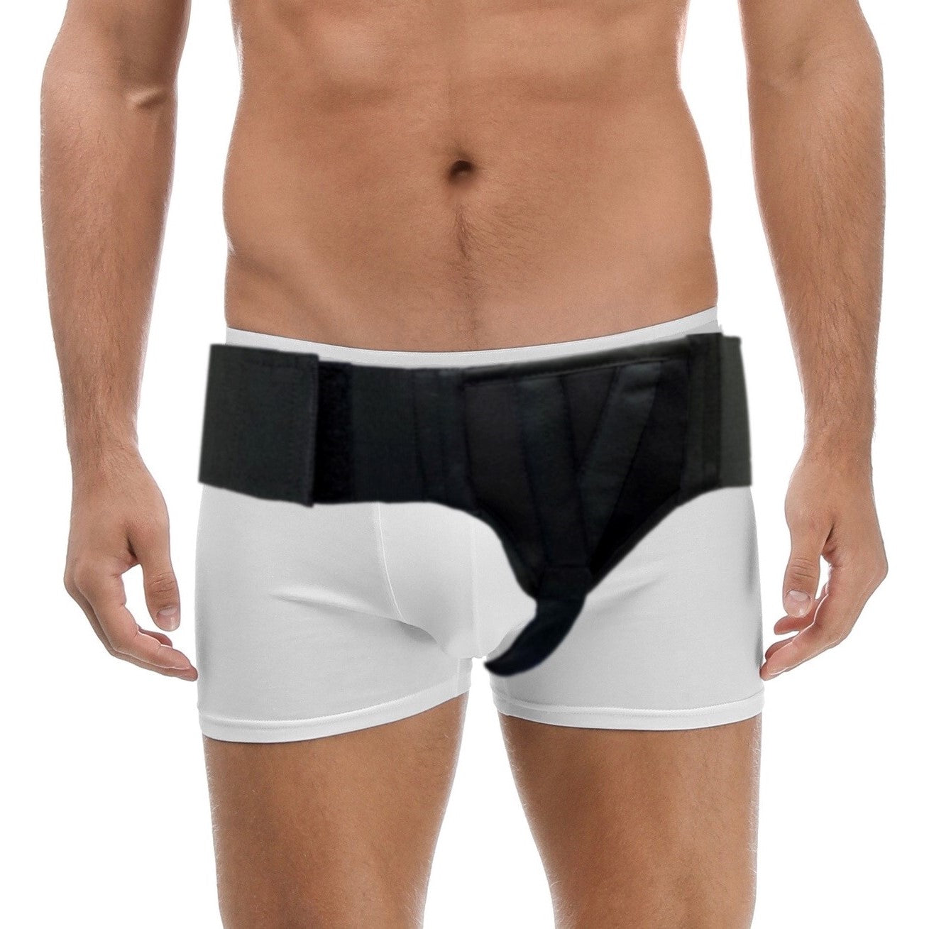 FlexaMed Inguinal Hernia Groin Belt Black | Made in the USA | Left, Right or Bilateral Inguinal Hernia Compression