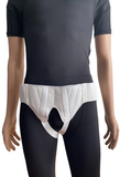 FlexaMed Inguinal Groin Hernia Belt - White  | Made in USA | Left, Right or Bilateral Inguinal Hernia Compression
