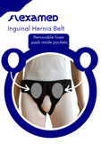 FlexaMed Inguinal Hernia Groin Belt Black | Made in the USA | Left, Right or Bilateral Inguinal Hernia Compression. Measure widest part of your hips. Maintain your active lifestyle, Constant adjustable pressure, Easy on and off, relief from reducible inguinal hernia. Removable foam pad inside of pocket for added compression. Mesure around hips for sizing. Small 26-30, Medium 32-36, Large 38-42, XL 44-48