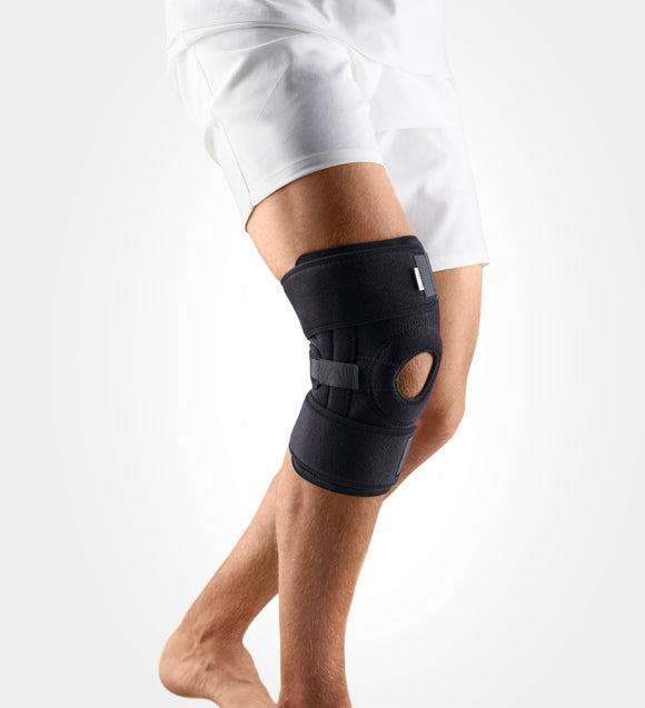 Tonus Elast Open Patella Knee Splint  Medial and Lateral Aluminum Sta –  FlexaMed