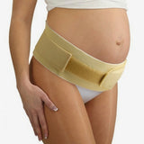Tonus Elast Gerda Lux Comfort Stretch Maternity Belt 4.5 inches wide.  A narrower and softer strap is used for the belt to make it more comfortable to wear while it stays in place.  The back of the belt is specially reinforced, which ensures comfort in the lumbosacral and lower back,  Reinforcing straps on the sides  help in keeping the belly in the required position. Velcro-like fasteners make the fastening of the belt comfortable and adjustable. Tonus Elast sold by Flexamed. 