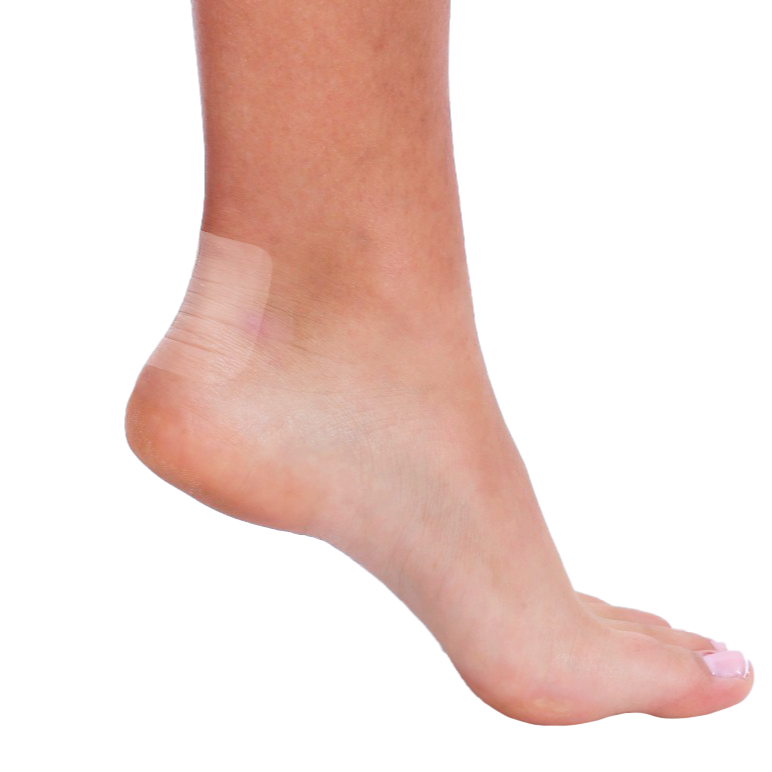 Soft Clear Flexible Silicone Gel Pad prevent friction, protects blisters Comfortable to assist in healing of back of heel blisters corns and hallux valgus blisters.  Mövibrace Adhesive Silicone Plaster Pad. Heal and prevent blisters.  Silicona Mövibrace. Cura y previene ampollas.  transparente y flexible previene la fricción y protege las ampollas