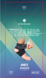 Movibrace Dynamic Ankle Bandage helps relieve discomfort from sprains, strains, and plantar fasciitis.  The durable, reusable brace can also be worn when exercising to protect against future injuries.   The lightweight neoprene retains heat, and perforated sections allow for airflow and sweat management  Hook and Loop fasteners allow for custom fit 