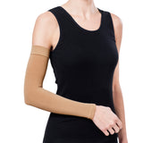 The Medical Class II 23-32 mmHg Lymphedema sleeve provides graduated compression and manages swelling from breast cancer surgery, radiation therapy burns, lymph outflow disorders The Class 2 two graduated compression sleeve promotes healing after tissue removal, trauma, prophylaxis, fracture, lymphangitis. Made in EU  Latvia