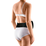 Black onus Elast Irena Soft Cotton Maternity Belt is light, comfortable, and discrete under clothing  Helps relieve tension on the lower back, and helps to minimize round ligament pain which can occur during pregnancy Adjustable Velcro faster for custom fit, and expands during pregnancy Wear with your own underwear Available in Beige, White, and Black Tonus Elast from FlexaMed.com Pregnancy Maternity Belt Free Fast Shipping
